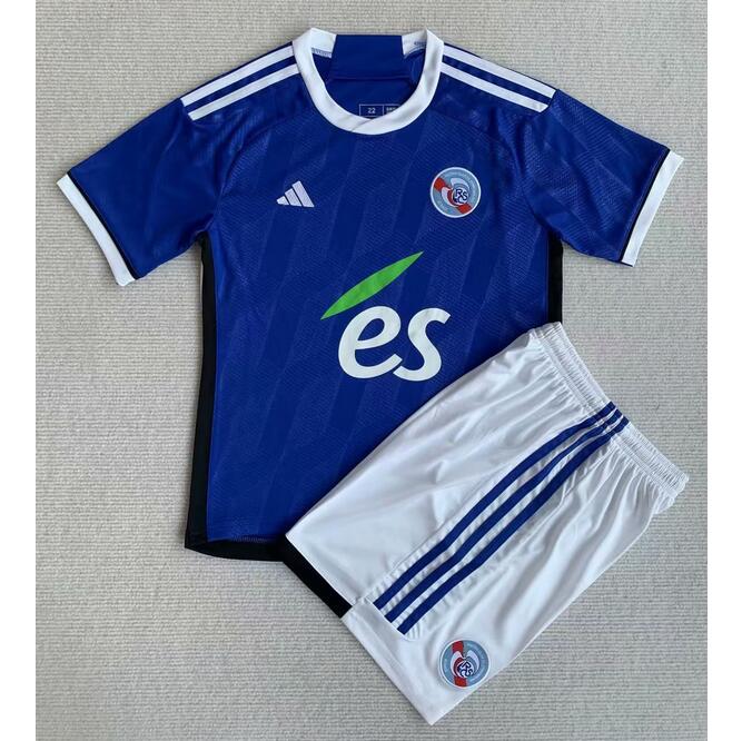 Racing Club de Strasbourg Alsace Home Soccer Kit 2023/24 Kids